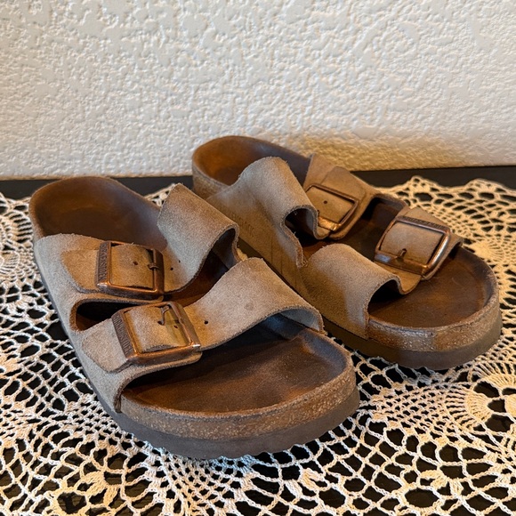 Birkenstock Taupe Arizona Sandals - Picture 3 of 13